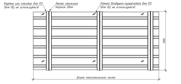 Упаковка для профлиста С-21 стандартная ПЭ
