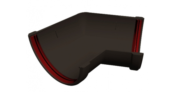 Угол желоба 135 град. универ. ПВХ Grand Line коричневый (RR 32)